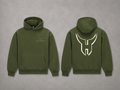 Green Hoodie - Glitch Graphic